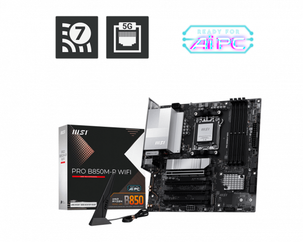 Материнська плата msi pro b850m-p wifi (sAM5, b850, ddr5) - зображення 3