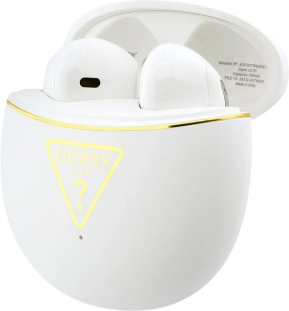 Słuchawki Guess Gold Line Triangle White (GUTWSA15HETH) - obraz 2