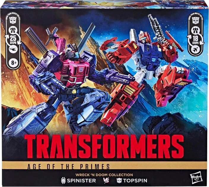 Іграшка Трансформери Спіністер і Топспін Transformers Age of The Primes Wreck'n Doom Collection - Фото 2 Іграшка Трансформери Спіністер і Топспін Transformers Age of The Primes Wreck'n Doom Collection - зображення 2