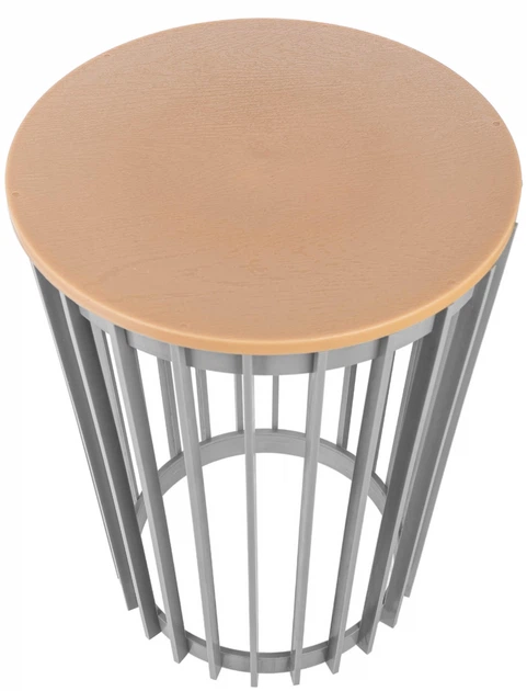 Квітник Kadax Aytre + з натурального дерева 40 см Платиновий K12547 (5906638323090) - зображення 2