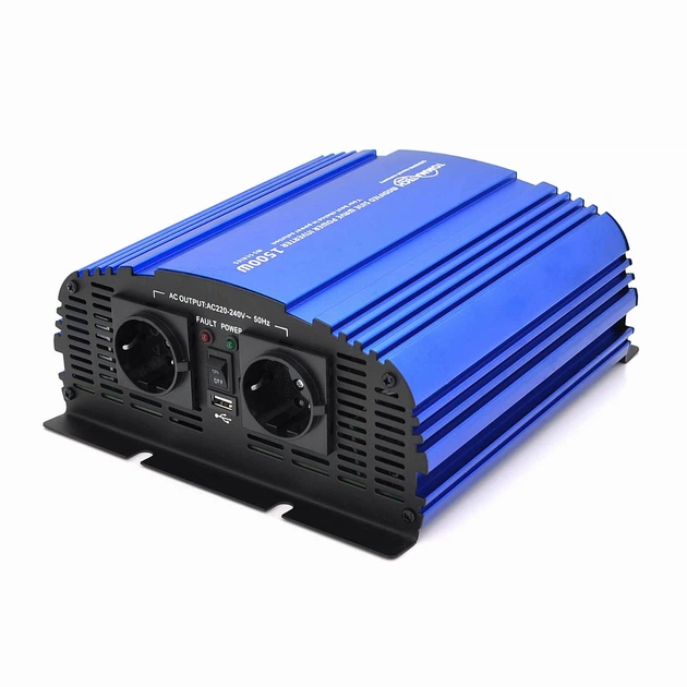 Інвертор напруги Tommatech MS-1500, 24V/220V, 1500W з апроксимованою синусоїдою, 2Shuko, USB, клемні дроти, 6 запобіжників, Q4 (UG-29770) - Фото 1 Інвертор напруги Tommatech MS-1500, 24V/220V, 1500W з апроксимованою синусоїдою, 2Shuko, USB, клемні дроти, 6 запобіжників, Q4 (UG-29770) - зображення 1
