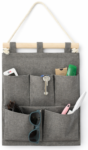 Органайзер подвесной ORGANIZE кармашки 40 х 35 см Серый (H-pocket-grey) - Фото 2 Органайзер подвесной ORGANIZE кармашки 40 х 35 см Серый (H-pocket-grey) - изображение 2
