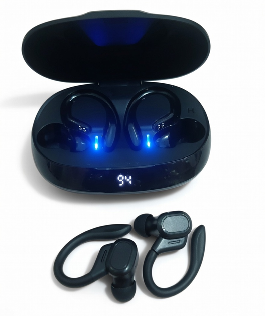 Бездротові спортивні навушники SP16 TWS Bluetooth, сенсорні зі спортивним кріпленням за вухо - зображення 5