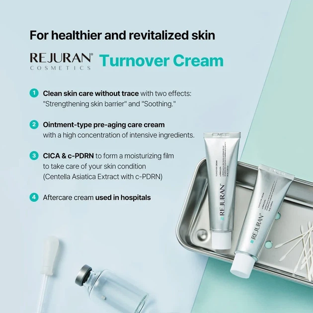 Восстанавливающий крем с PDRN Rejuran Healer Turnover Cream Enhanced 50 ml - изображение 5