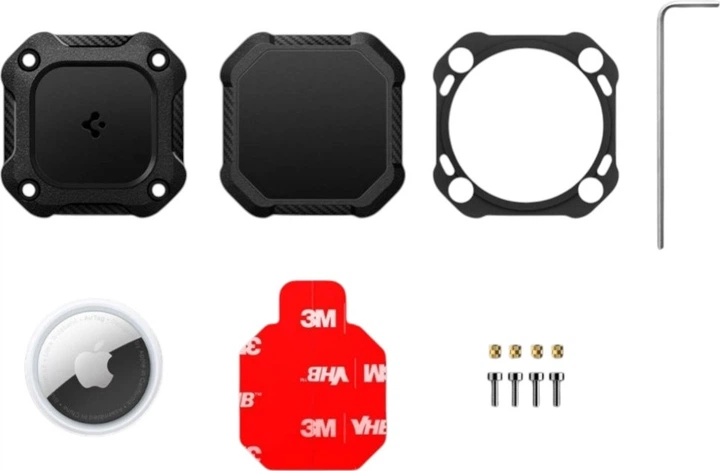 Чохол Spigen Tough Armor для Apple AirTag 1/2 Black (ACS09781) - зображення 7