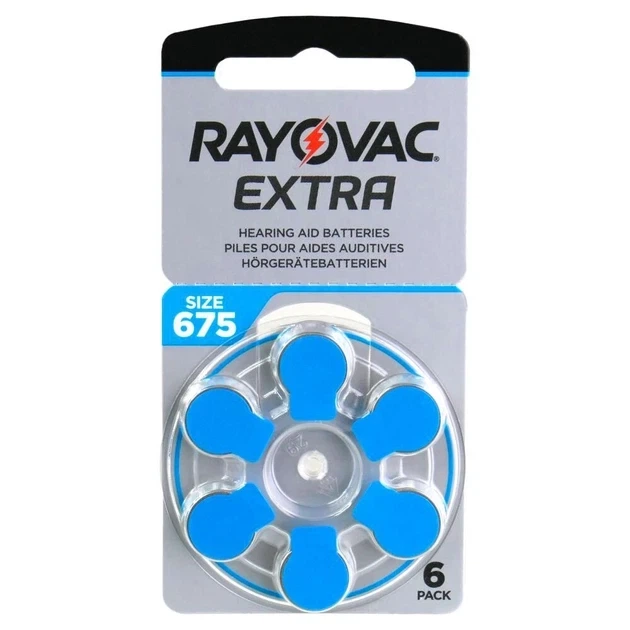 Батарейки Rayovac Extra ZA675 PR44 для слухових апаратів 1.45V Zinc Air 30 шт термін до 2029 року - Фото 4 Батарейки Rayovac Extra ZA675 PR44 для слухових апаратів 1.45V Zinc Air 30 шт термін до 2029 року - зображення 4