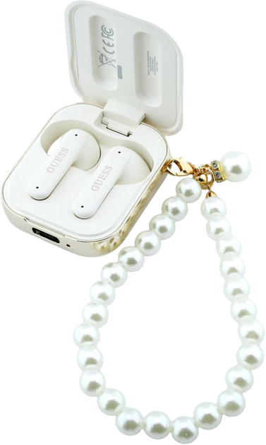 Słuchawki Guess Pearl Strap White (3666339593575) - obraz 2