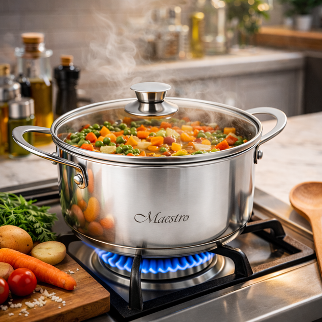 Кастрюля Maestro MR-3510-16 с крышкой 1,6л нержавеющая сталь индукционная - изображение 2