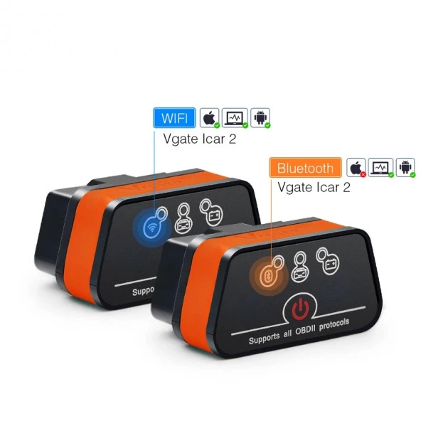 Автосканер VGate iCar 2 Bluetooth для діагностики автомобіля, з кнопкою живлення (ELM 327) - изображение 2