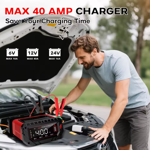 Автоматическое зарядное устройство HTRC P40 12V 40A / 24V 16A для кислотных, гелевых GEL, AGM и LiFePO4 аккумуляторов - изображение 4