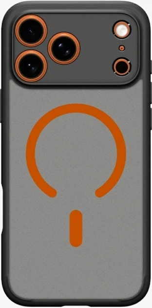 Etui Spigen Ultra Hybrid Mag MagSafe do Apple iPhone 17 Pro Max Frost Black/Orange (ACS10482) - obraz 2