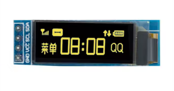 OLED LCD ЖК дисплей/экран 0,91" 128x32 IIC - желтый - Фото 1 OLED LCD ЖК дисплей/экран 0,91" 128x32 IIC - желтый - изображение 1