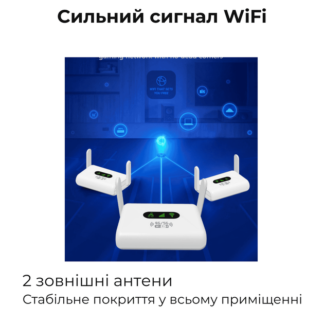 4G LTE Wi-Fi роутер DNXT Q30 під SIM-карту, до 300 Мбіт/с, LAN/WAN, підтримка до 32 пристроїв, 2 антени - Фото 8 4G LTE Wi-Fi роутер DNXT Q30 під SIM-карту, до 300 Мбіт/с, LAN/WAN, підтримка до 32 пристроїв, 2 антени - изображение 8