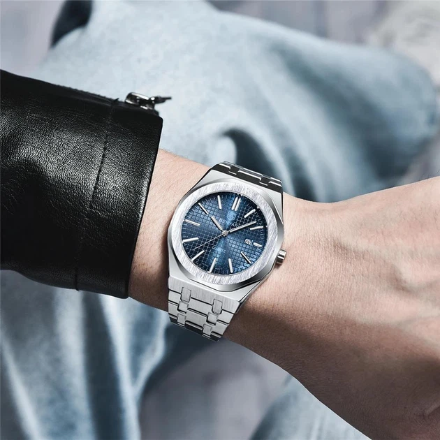Наручний годинник Benyar BY-5156 Silver-Blue класичний - изображение 5