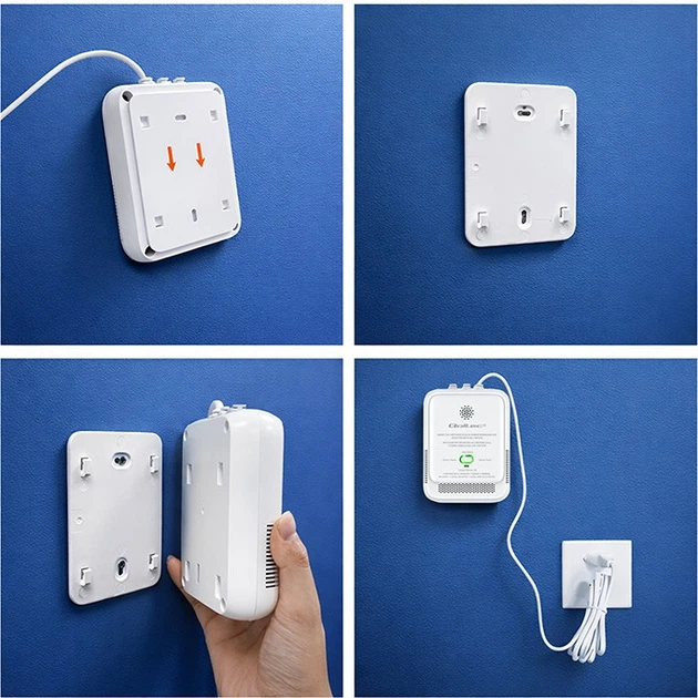 Датчик витоку природного газу та чадного газу Qoltec Wi-Fi 85 дБ LED (5901878526546) - зображення 11