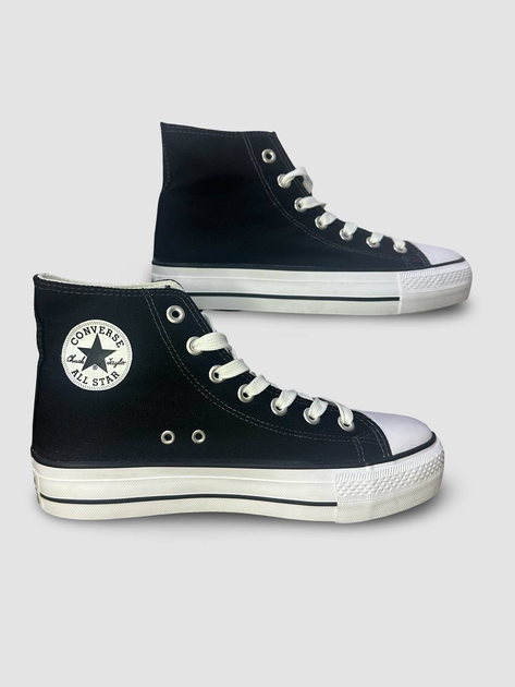 Жіночі кеди високі з вишивкою Converse Chuck Taylor All Star lift hi чорні 36 - Фото 7 Жіночі кеди високі з вишивкою Converse Chuck Taylor All Star lift hi чорні 36 - зображення 7