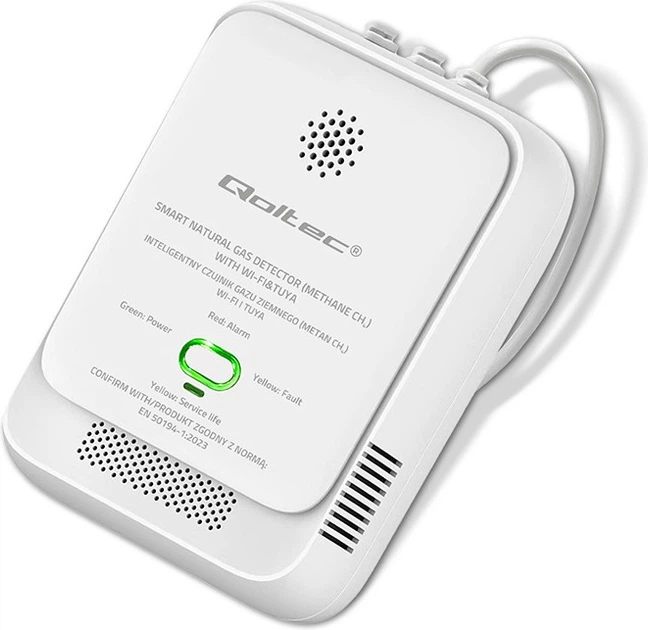 Датчик витоку природного газу Qoltec Wi-Fi 85 дБ LED (5901878526515) - зображення 3