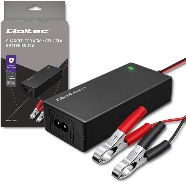 Automatyczna ładowarka Qoltec do akumulatora AGM/GEL/STD 12 V 4 A 48 W (5901878526645) - obraz 12