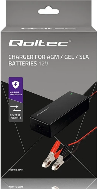 Automatyczna ładowarka Qoltec do akumulatora AGM/GEL/STD 12 V 4 A 48 W (5901878526645) - obraz 13