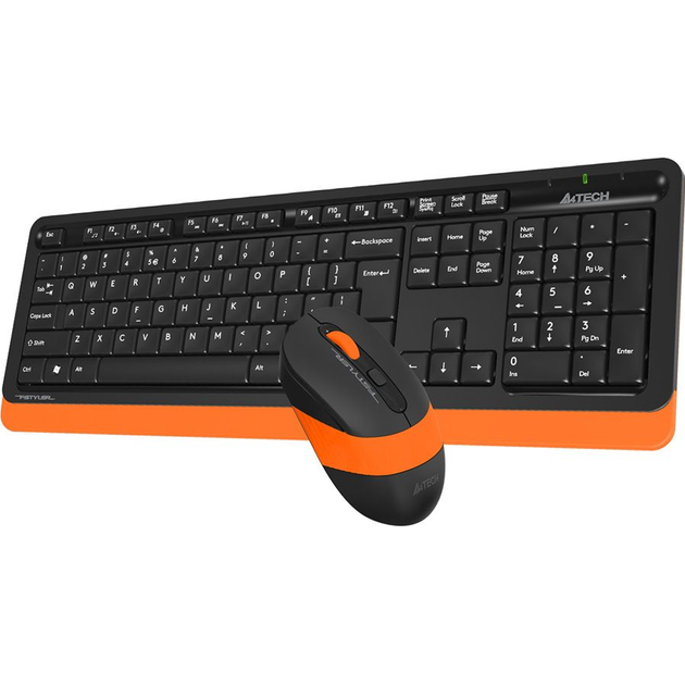 Комплект (клавиатура + мышь) A4Tech Fstyler FG1010 Black/Orange [114624] - изображение 2