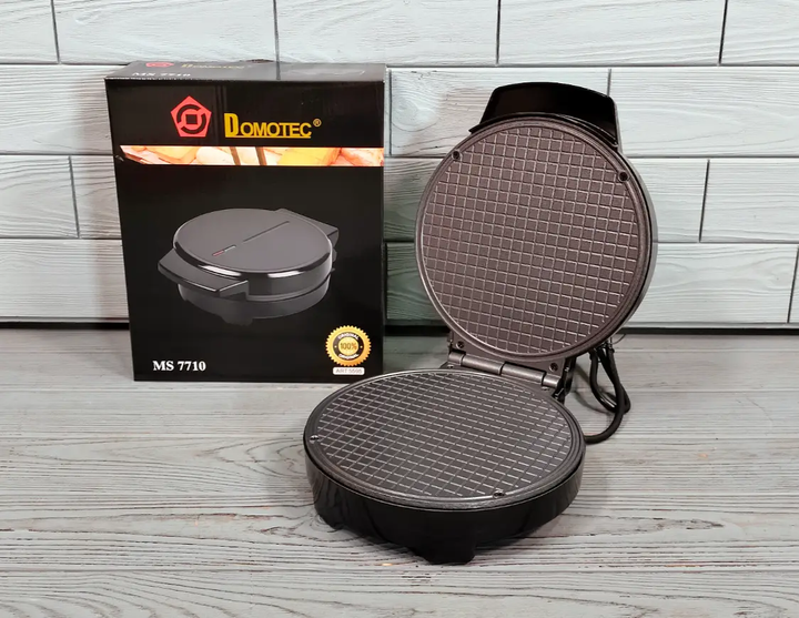 Электрическая вафельница Domotec MS-7710 для тонких вафель и трубочек, антипригарное покрытие, мощность 1000 Вт - изображение 7