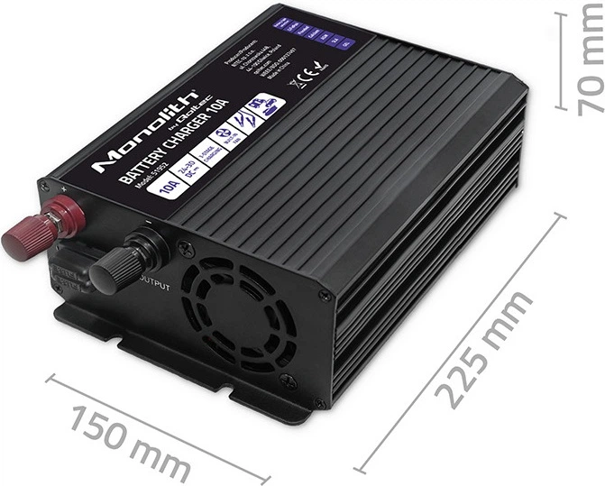 Inteligentna ładowarka Qoltec Monolith do akumulatora LiFePO4/AGM/GEL/SLA 24 V 10 A (5901878519524) - Zdjęcie 12 Inteligentna ładowarka Qoltec Monolith do akumulatora LiFePO4/AGM/GEL/SLA 24 V 10 A (5901878519524) - obraz 12