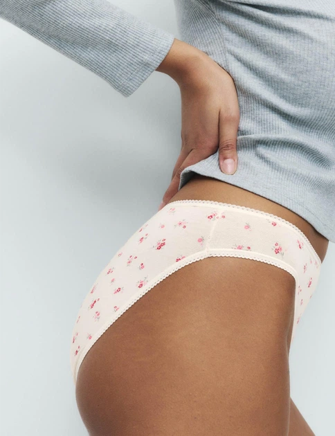 Набір бавовняні трусики Marks&Spencer модель High legs 18(46) 5 шт pink mix 0220 - зображення 2