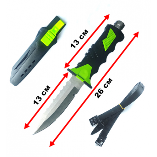 Нож подводный Dive Hunter "Scorpion Green" для дайвинга подводной охоты - Фото 1 Нож подводный Dive Hunter "Scorpion Green" для дайвинга подводной охоты - зображення 1
