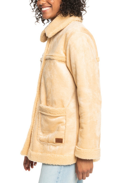 Жіноча утеплена куртка з овчини Roxy Change Of Heart Sherpa XL ERJJK03510 TGB0 (XL) - изображение 2