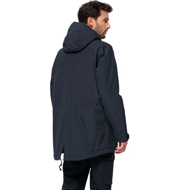 Чоловіча водонепроникна куртка Jack Wolfskin Talforst парка темно-синього кольору XL 1116011 1010 (XL) - Фото 2 Чоловіча водонепроникна куртка Jack Wolfskin Talforst парка темно-синього кольору XL 1116011 1010 (XL) - изображение 2