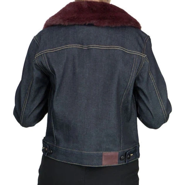 Жіноча джинсова куртка Pepe Jeans Kimi з хутряною обробкою S PL401728 000 (S) - изображение 3
