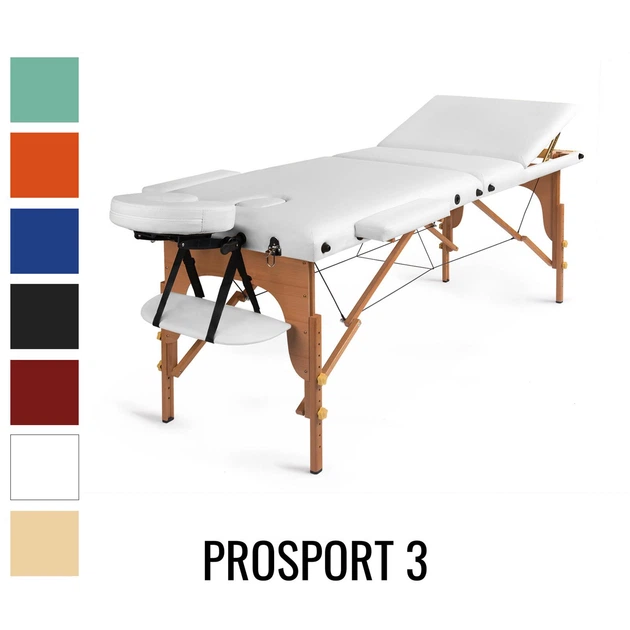 Складной деревянный массажный стол, трехсекционный Medimas Prosport-3, 195 x 70cm белый - Фото 2 Складной деревянный массажный стол, трехсекционный Medimas Prosport-3, 195 x 70cm белый - изображение 2