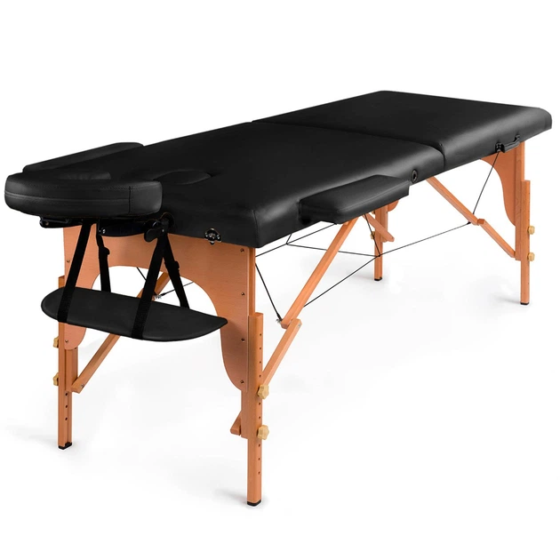 Складной деревянный массажный стол, двухсекционный Medimas Prosport-2, 195 x 70 cм, черный - Фото 1 Складной деревянный массажный стол, двухсекционный Medimas Prosport-2, 195 x 70 cм, черный - изображение 1