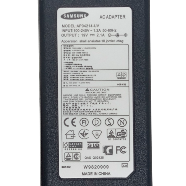 Блок питания для ноутбука Samsung 19V 2.1A (3.0*1.1) с индикатором Black - изображение 8