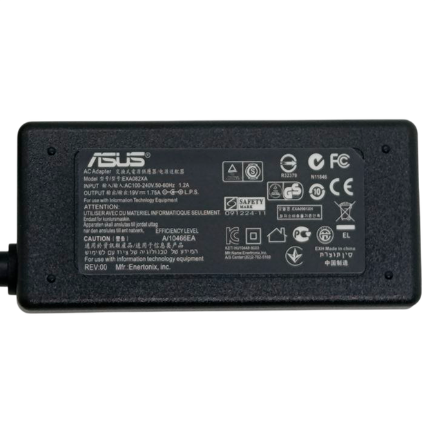 Блок живлення для ноутбука Asus 19 V 1.75 A 33 W (4.0*1.35 угловой) з індикатором Black - Фото 8 Блок живлення для ноутбука Asus 19 V 1.75 A 33 W (4.0*1.35 угловой) з індикатором Black - зображення 8
