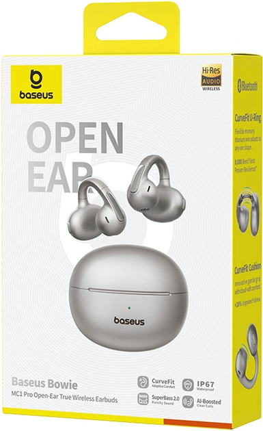 Słuchawki Baseus Bowie MC1 Pro OWS Silver (6932172694890) - obraz 2