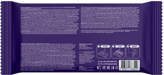 Ściereczki nawilżane Vortex Citrus Breeze do mycia podłóg 15 szt (4823071663549) - obraz 2