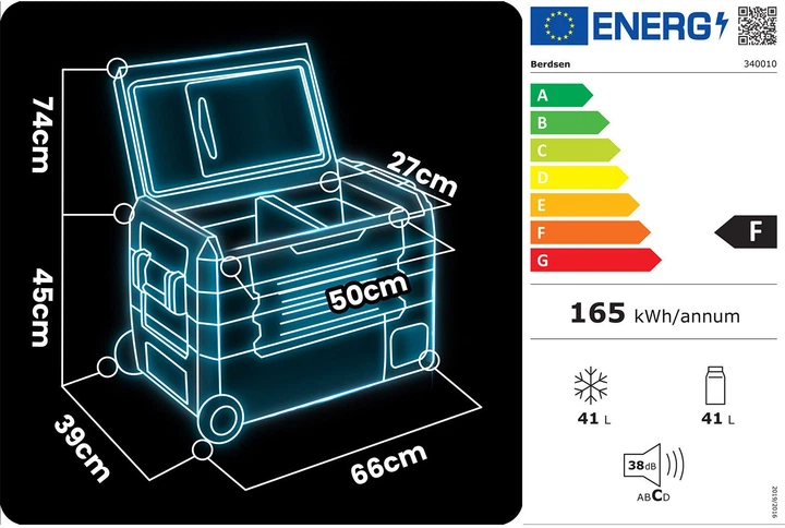 Холодильник туристичний компресорний Berdsen Icemax 400 40 л Чорно-сірий (5903890631086) - зображення 2