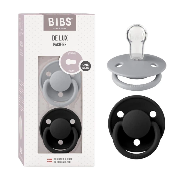 Набір пустушок BIBS 0-36 мес De Lux Silicone Cloud/Black , 2 шт - изображение 6