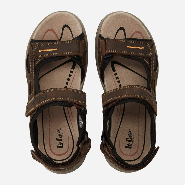Чоловічі сандалії шкіряні Lee Cooper LCW-26-01-4024 44 (29.3 см) Коричневі (5901479601949) - зображення 4