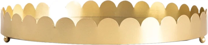 Декоративна таця Homla Grazia кругла з дзеркалом золота 31x4 см (5906496752551) - зображення 2