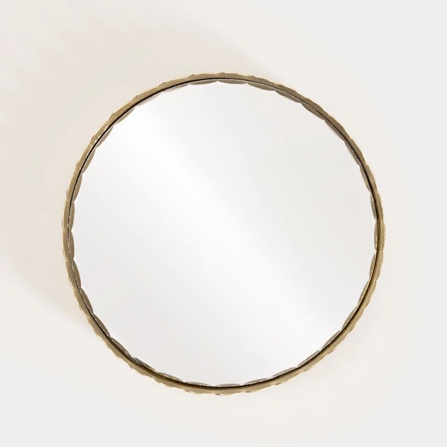 Декоративна таця Homla Grazia кругла з дзеркалом золота 31x4 см (5906496752551) - зображення 4