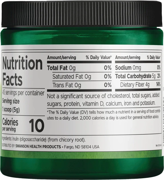 Натуральний пребіотик Swanson Inulin Prebiotic Soluble Fiber 227 г (87614025209) - зображення 2