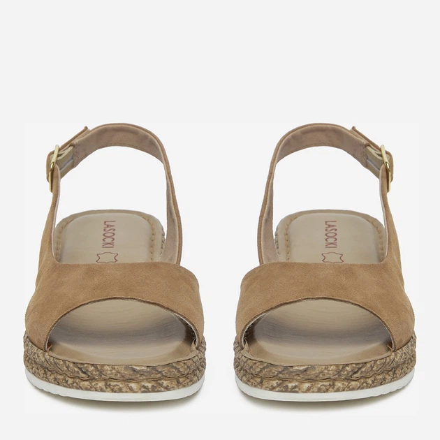 Женские босоножки замшевые Lasocki WI16-3087-01 5903698604107 39 25.5 см Бежевые (5903698604152) - Фото 5 Женские босоножки замшевые Lasocki WI16-3087-01 5903698604107 39 25.5 см Бежевые (5903698604152) - изображение 5