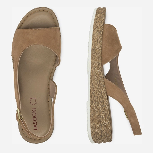 Женские босоножки замшевые Lasocki WI16-3087-01 5903698604107 37 24.3 см Бежевые (5903698604114) - Фото 6 Женские босоножки замшевые Lasocki WI16-3087-01 5903698604107 37 24.3 см Бежевые (5903698604114) - изображение 6