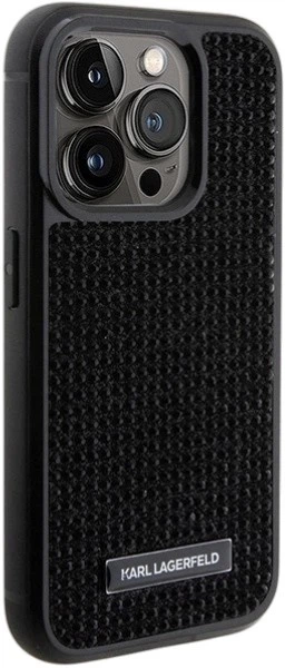Etui Karl Lagerfeld Rhinestone Logo Metal Plate do Apple iPhone 15 Pro Black (3666339163136) - obraz 4