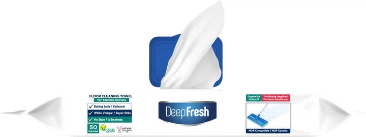 Серветки вологі DeepFresh для підлоги 50 шт (8681554631579) - зображення 1