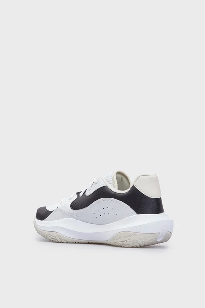 Чоловічі баскетбольні кросівки Under Armour Lockdown 7 Low 3027646-100 спортивні білі з чорним Розмір 45.5 - Фото 4 Чоловічі баскетбольні кросівки Under Armour Lockdown 7 Low 3027646-100 спортивні білі з чорним Розмір 45.5 - изображение 4