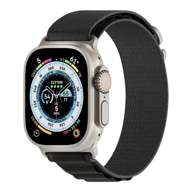 Ремінець Alpine Loop для Apple Watch 42/44/45/49 mm Black - Фото 3 Ремінець Alpine Loop для Apple Watch 42/44/45/49 mm Black - зображення 3