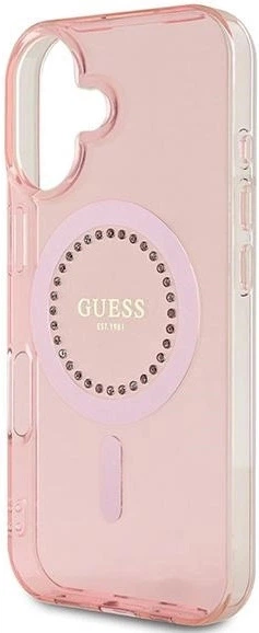 Панель Guess IML Rhinestones MagSafe для iPhone 16 Plus Pink (3666339306069) - зображення 2